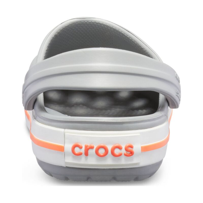 Crocs™ Kids' Crocband Clog Light Grey/Bright Coral
