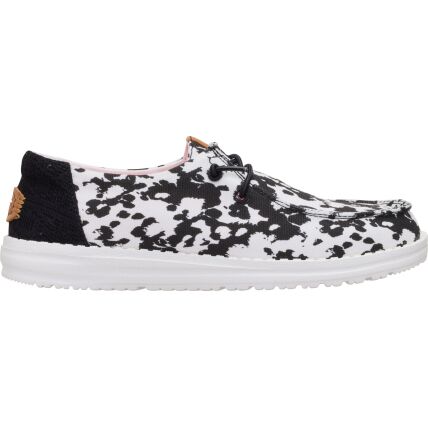 HEYDUDE Wendy Inky Cow Women's Snow White/Black