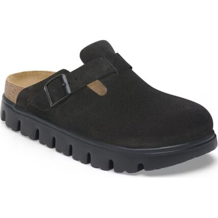 Birkenstock Boston Chunky Suede Leather Black/Black