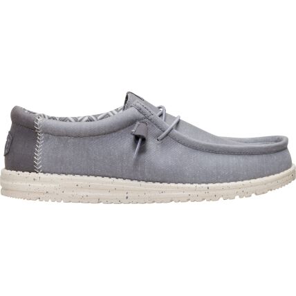 HEYDUDE Wally Stretch Canvas Men 40700 Flannel Grey/Bone White