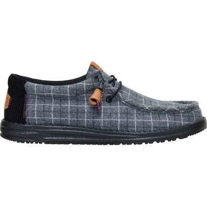 HEYDUDE Wally Plaid Corduroy Men's Black/Multi