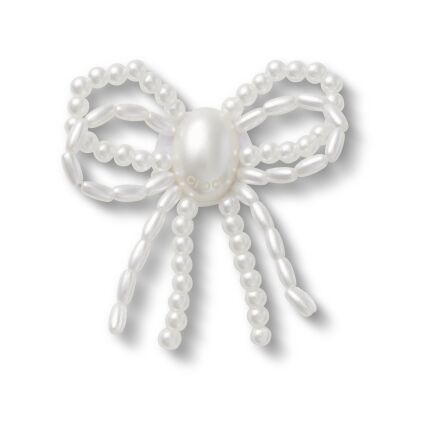 Crocs™ Jibbitz White Pearl Beaded Bow 