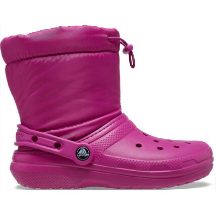 Crocs™ Classic Lined Neo Puff Boot Kid's Fuchsia Fun