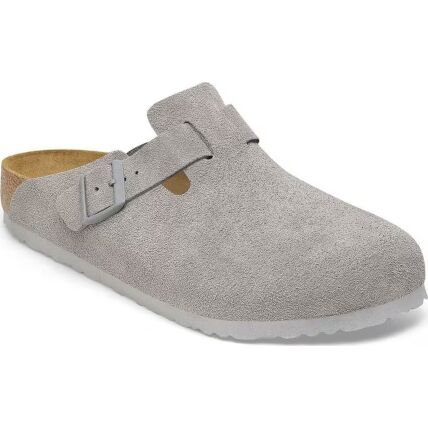Birkenstock Boston Suede Leather Stone Coin