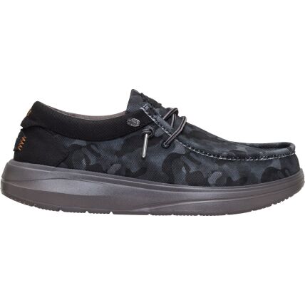 HEYDUDE Wally COMF Worn Twill Men's Black/Gull Grey