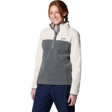 Columbia Benton Springs 1/2 Snap Pull Over II Women's City Grey Heather, Chalk