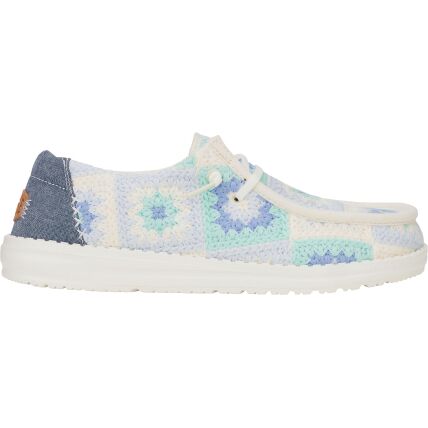 HEYDUDE Wendy Cottage Crochet 43109 Bay Blue/Multi
