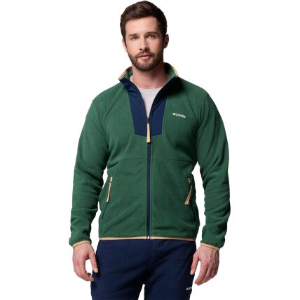 Columbia Sequoia Grove Full Zip Fleece Men's Rain Forest, Collegiate Navy