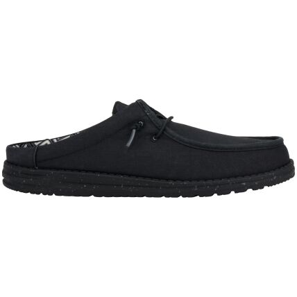 HEYDUDE Wally Slip Stretch Canvas Men 41293 Black/Black
