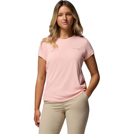 Columbia Zero Rules Light Short Sleeve Crew Women's Pink Sand