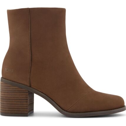 TOMS LEATHER WOMEN'S EVELYN BOOT 10021283 Dark Brown