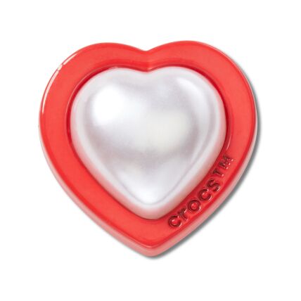 Crocs™ Jibbitz Red And Pearl Heart 