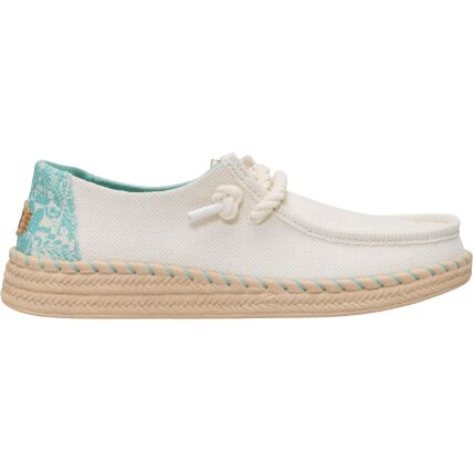 HEYDUDE Wendy Espadrille Hibiscus Women's Egret/Multi