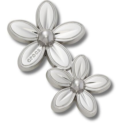 Crocs™ Jibbitz Silver Double Flower Cluster 
