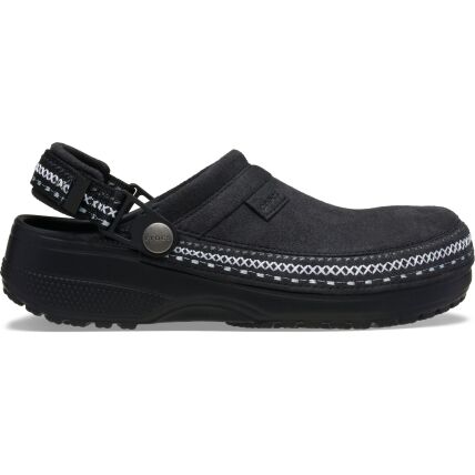 Crocs™ Classic Crafted Vegan Suede Stitch Black
