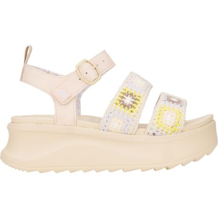 HEYDUDE Delray Buckle Cottage Crochet  43200 Egret/Lavender/Multi