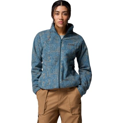 Columbia Benton Springs Printed Full Zip Women's Everblue Flowfalls