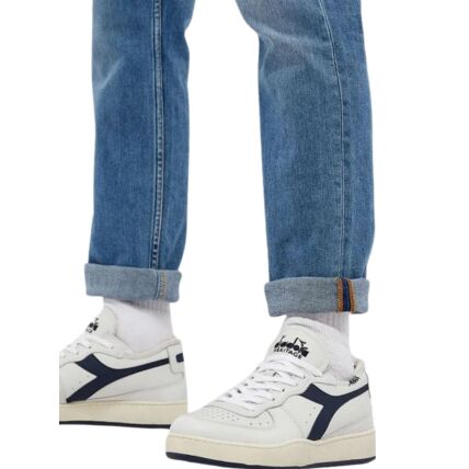 DIADORA Mi Basket Row Cut White/Blue Corsair