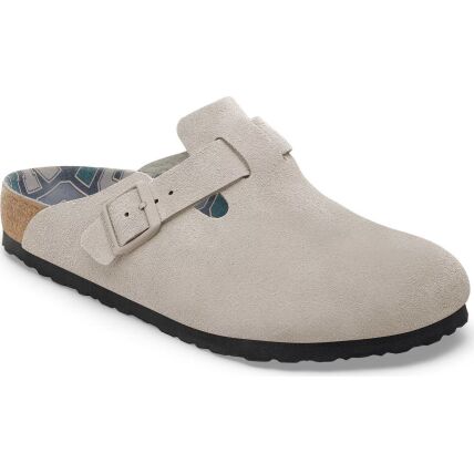 Birkenstock Boston Suede Leather Stone Coin