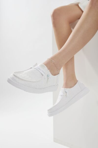HEYDUDE Wendy Crochet Lace Women White