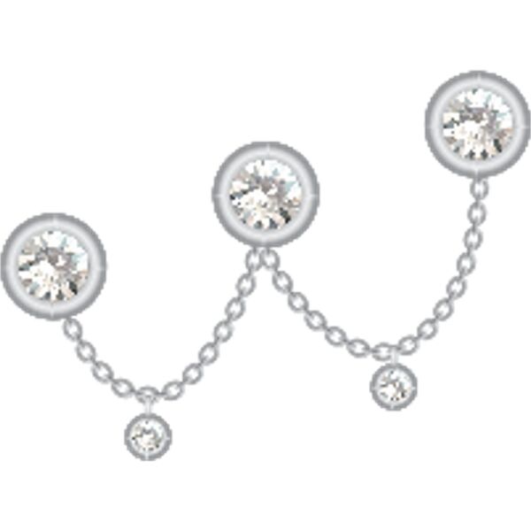 Crocs™ Crocs Jibbitz Silver Triple SMT Gem Chain 198445376801 