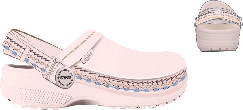 Crocs™ Classic Crafted Vegan Suede Stitch Clog Kid's Quartz