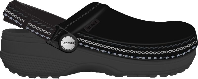 Crocs™ Classic Crafted Vegan Suede Stitch Black