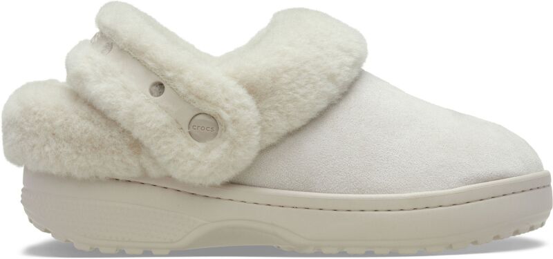 Crocs™ Classic Unfurgettable Vegan Suede Clog Cocoa Cream