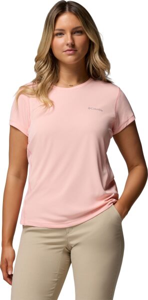 Columbia Zero Rules Light Short Sleeve Crew Women's Pink Sand